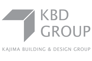 KBD Group logo with the words Kajima Building & Design Group underneath.