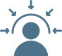 Icon of a person with a focus or target symbol around their head.