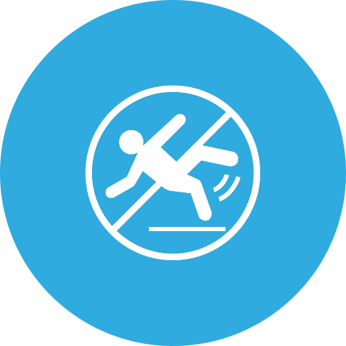 No skateboarding sign with a person falling off a skateboard and a circle with a line through it indicating no skateboarding