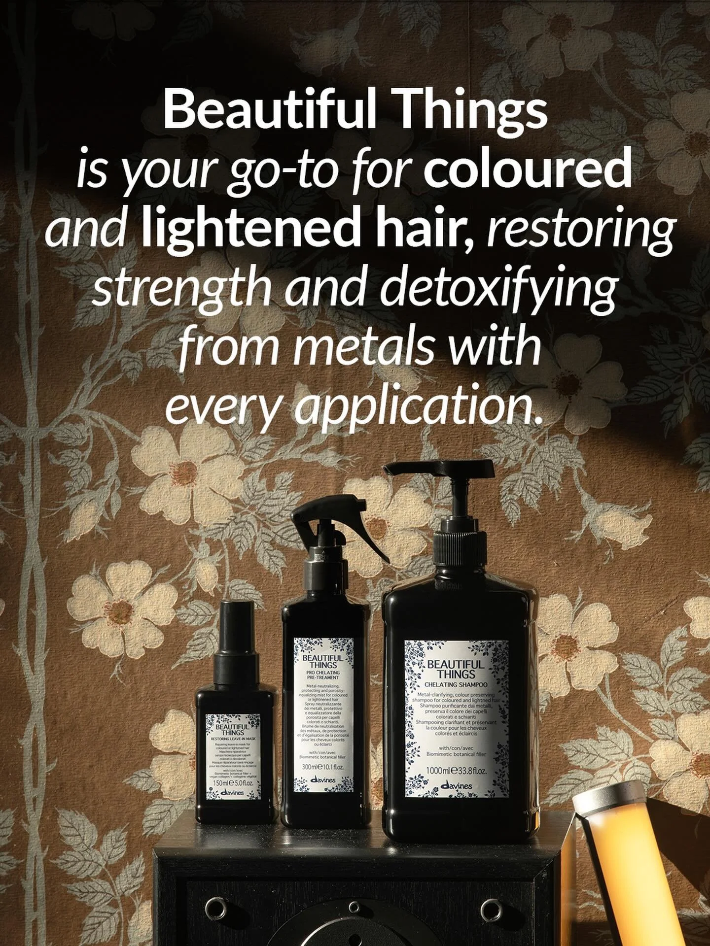 Do you color your hair every 4, 8 or 12 weeks? This is for YOU! 

Beautiful Things is a 3-step, salon-exclusive, and professional-only service (with a take-home mask) that repairs, detoxifies, and enhances color-treated or lightened hair. It restores