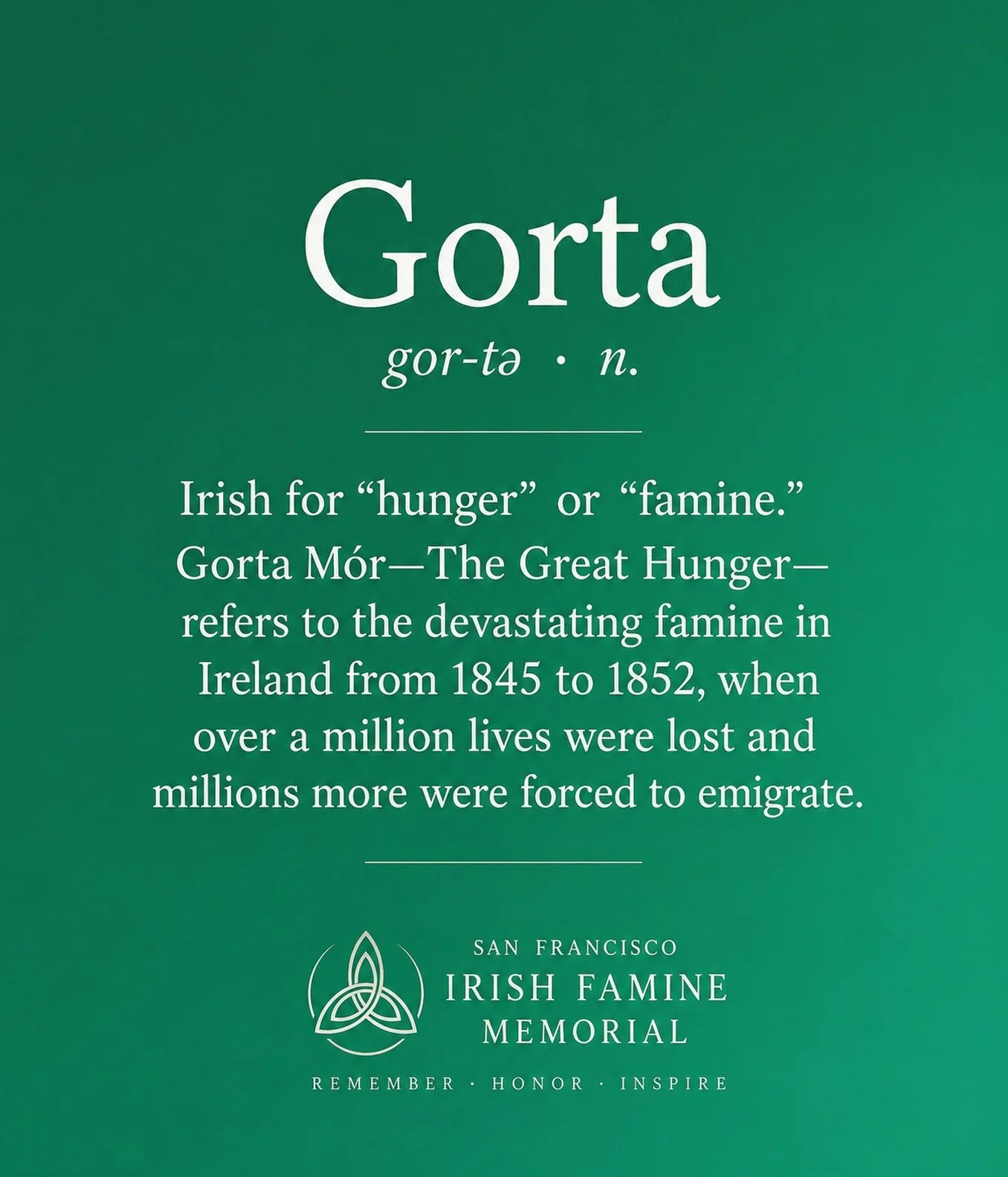 An S.F. Irish Famine Memorial is in the works - see our profile link for more info&hellip;

#irish #sanfrancisco #irishfamine #irishfaminememorial #ireland