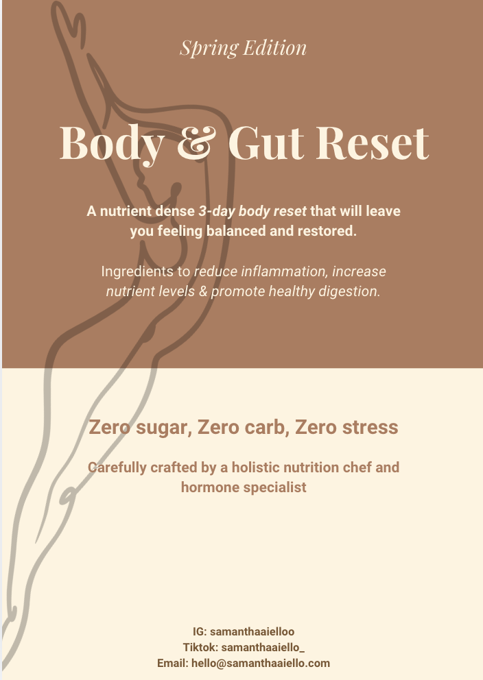 (Spring) Body & Gut Reset - 3 Day Meal Plan
