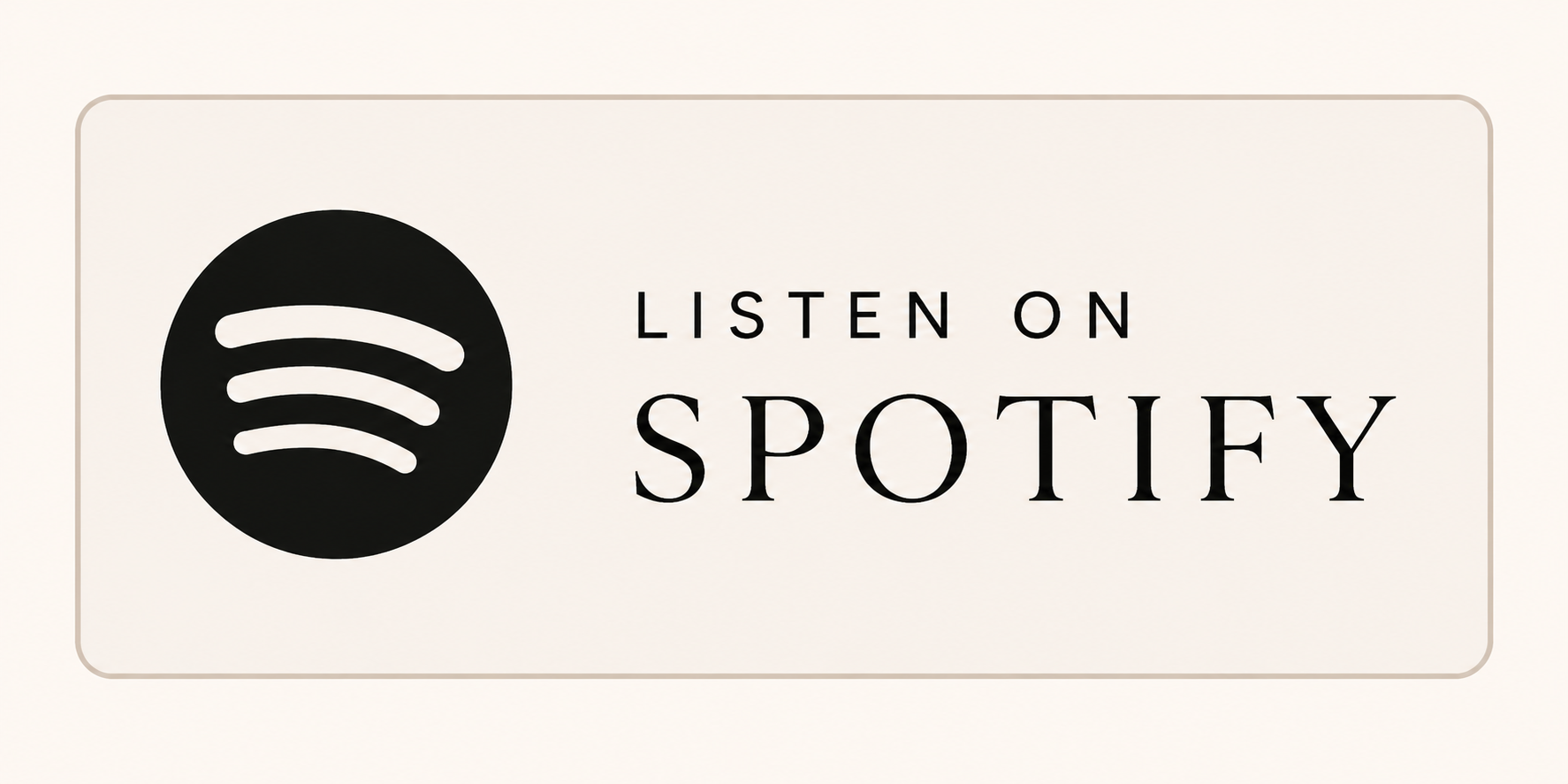 Spotify logo with the text 'Listen on Spotify'