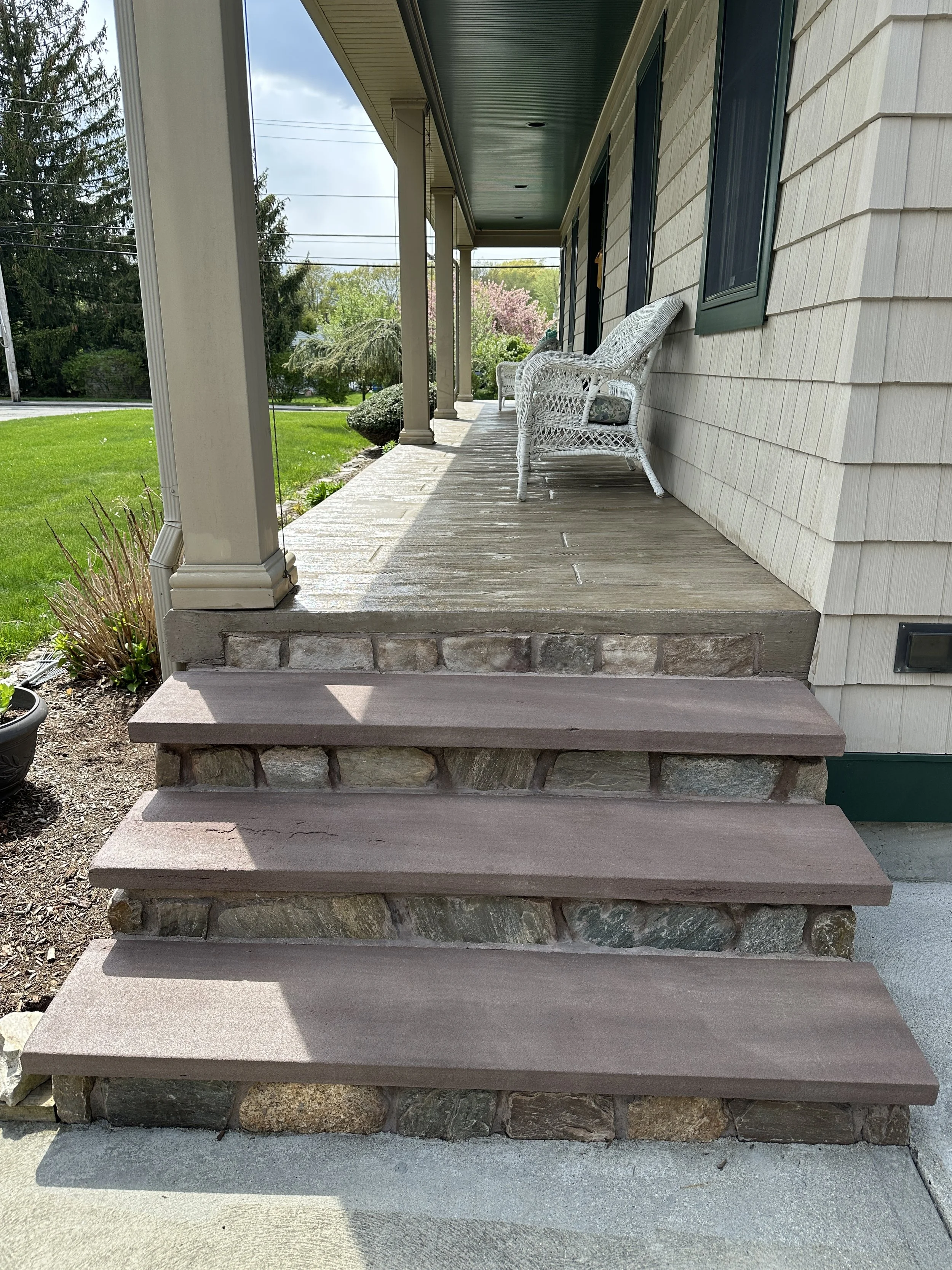 AFTER - Looks like new stairs! Minimal chemicals used! 