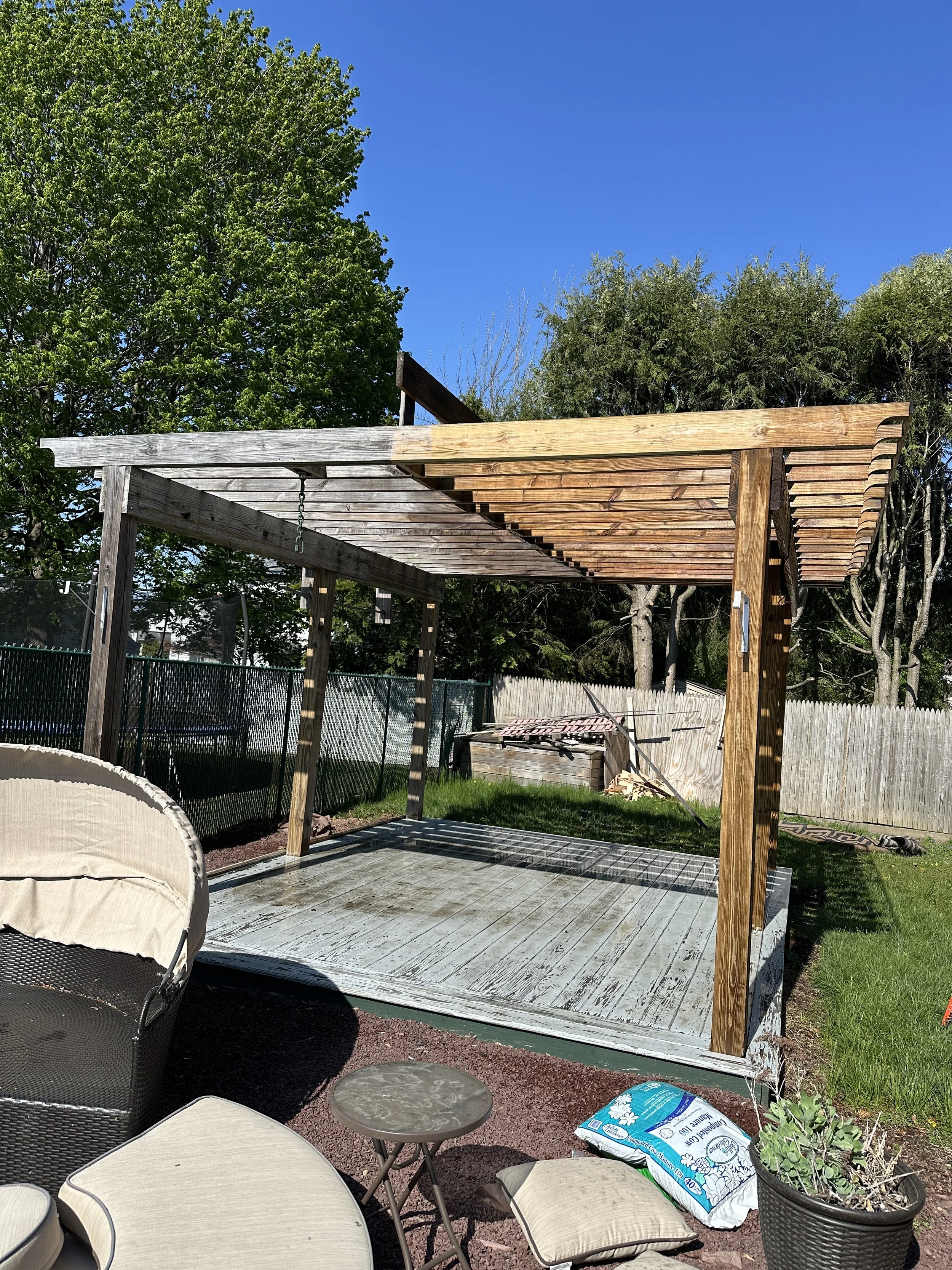 DURING - Half way cleaned!