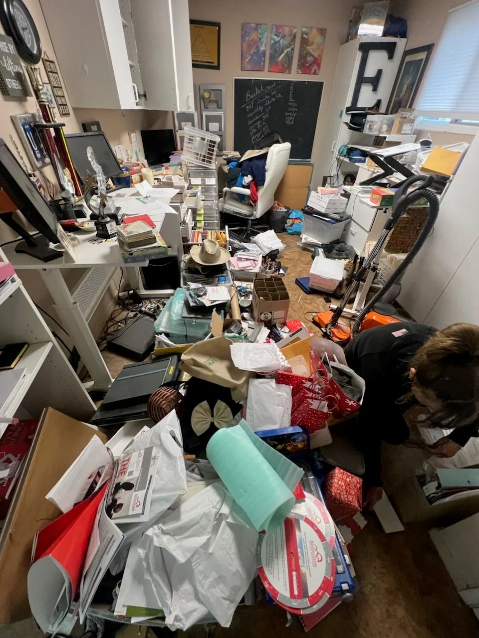 Home Office Organization Before 