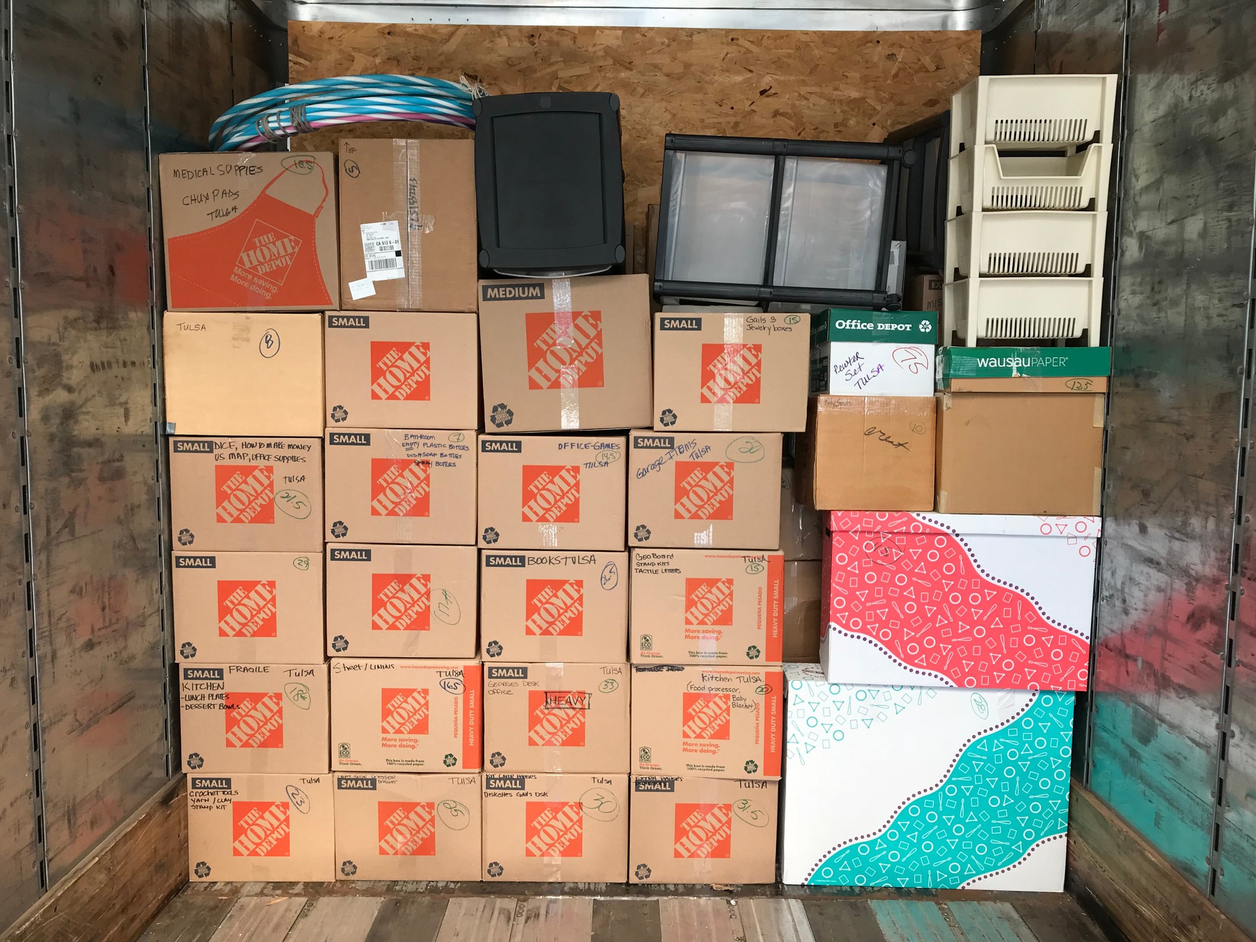 Simi Valley to Tulsa, OK - 80 Years in CA, House packed and loaded for next chapter -Front of Trailer