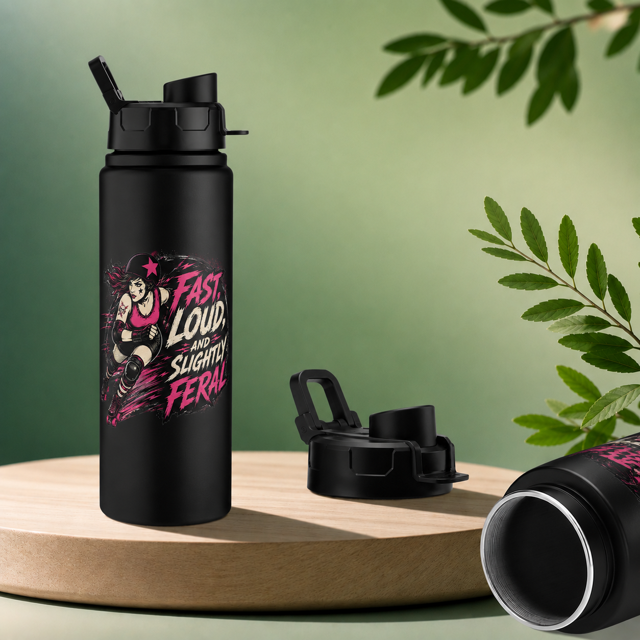 25 oz Water Bottle - Slightly Feral