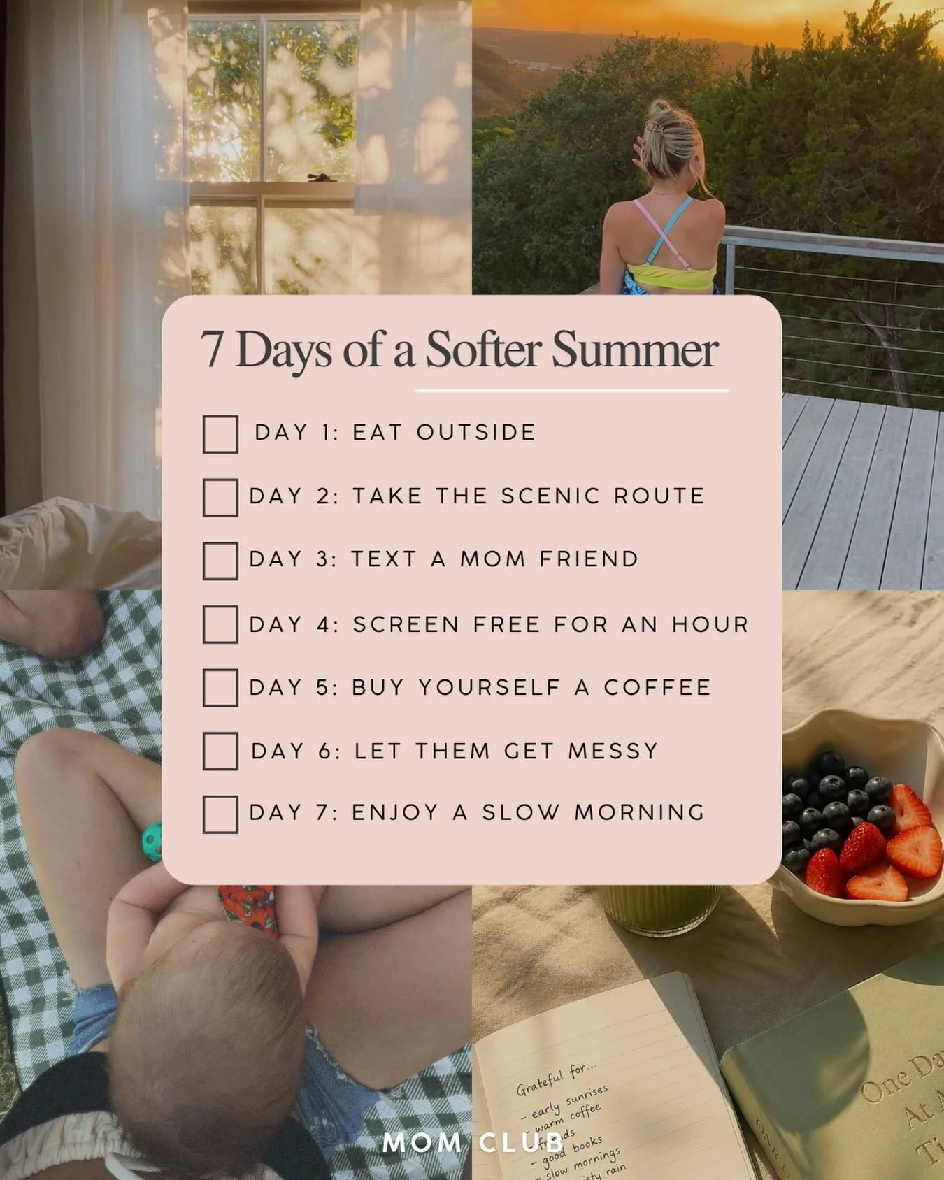 I keep talking about wanting a slower, softer summer&hellip;

But wanting it and creating it are two different things.

A slower summer doesn&rsquo;t just magically happen. It&rsquo;s found in the little choices. Taking the long way home, putting the