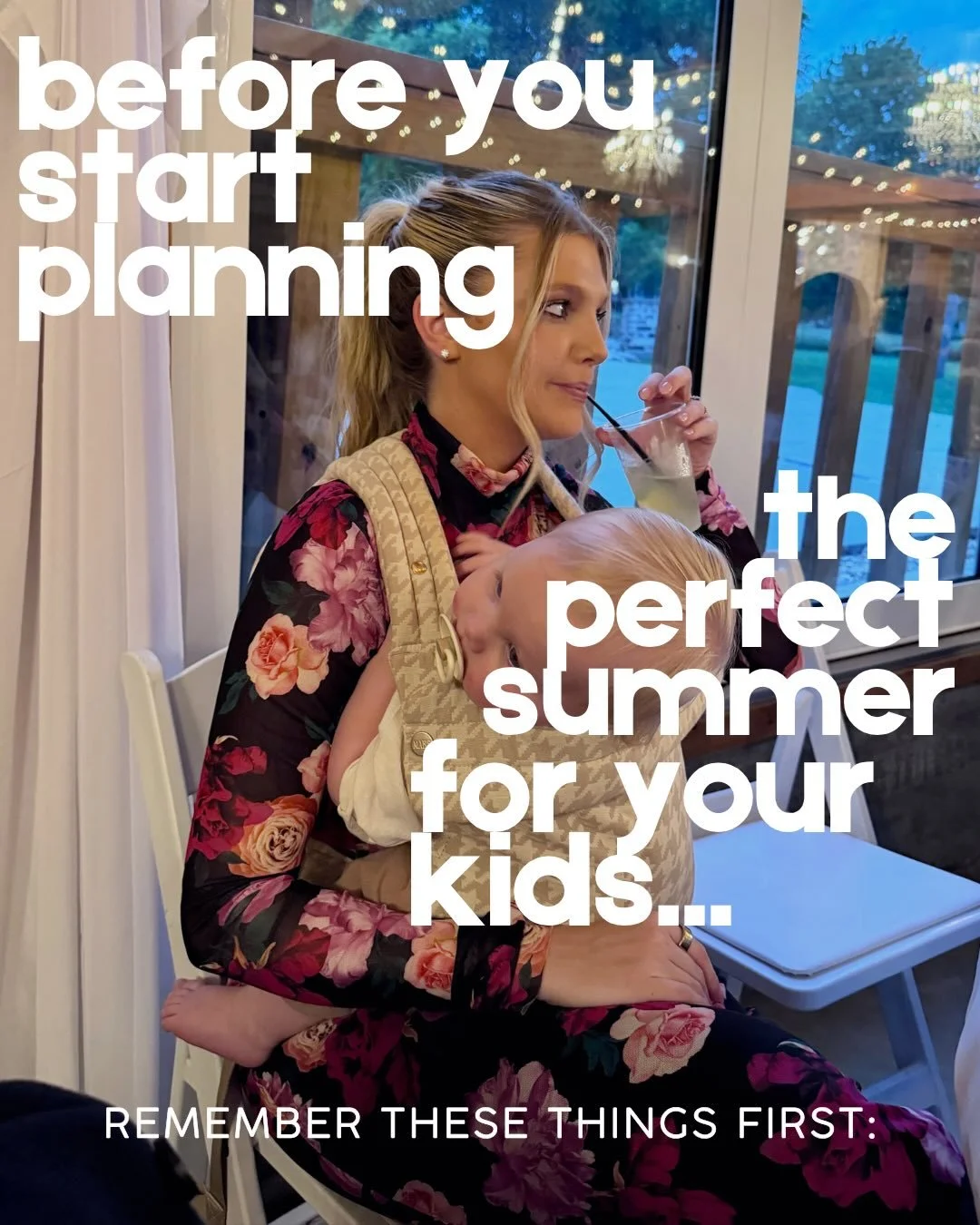 Last summer I had a newborn and was freshly postpartum. Honestly, I was just trying to survive and adjust to our new normal.

And you know what? I gave myself so much grace.

There were no expectations. No pressure to do it all. I just focused on wha