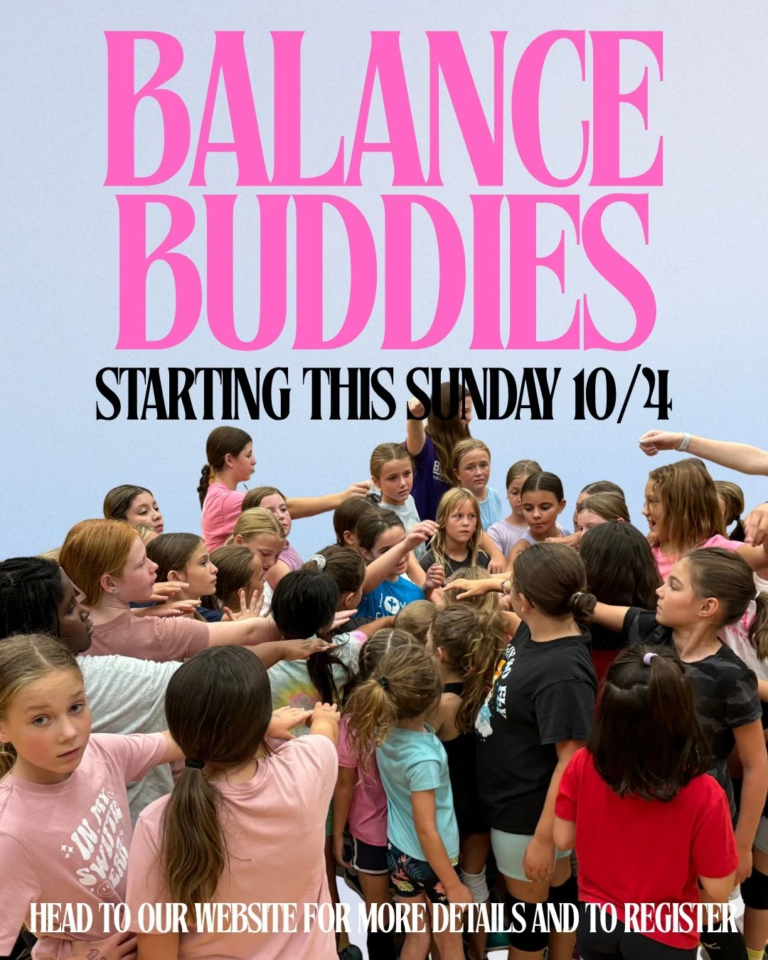 BALANCE BUDDIES START THIS WEEKEND! Just a reminder to get your athlete registered for Balance Buddies! 

This is a great opportunity for young athletes to get on the court, build their skills, gain confidence, and most importantly &mdash; HAVE FUN! 