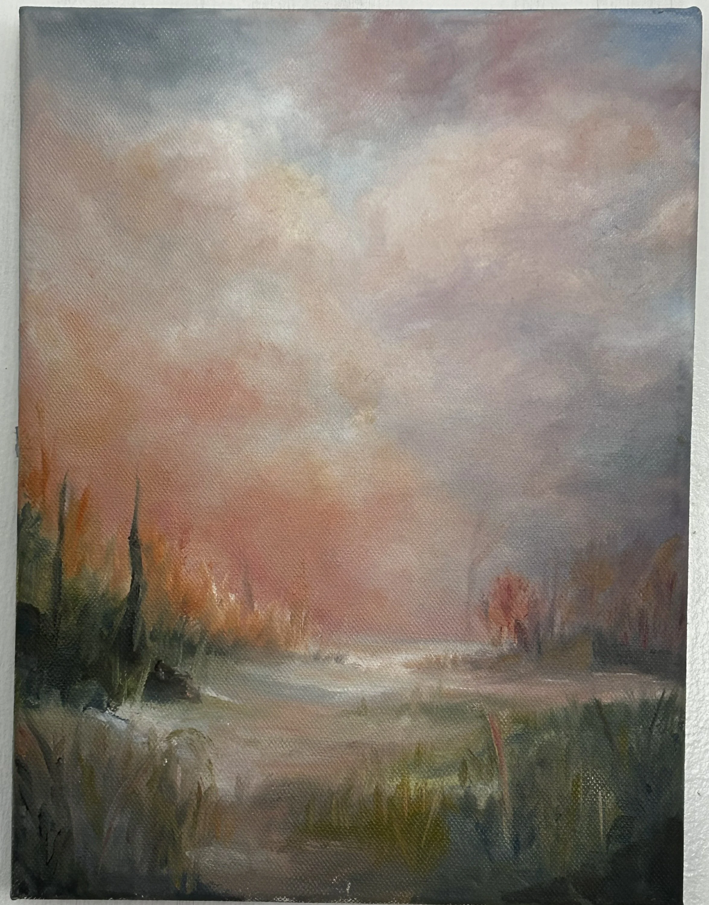  connecting with you,  2025 
oil on canvas  
9 x 12 in
 