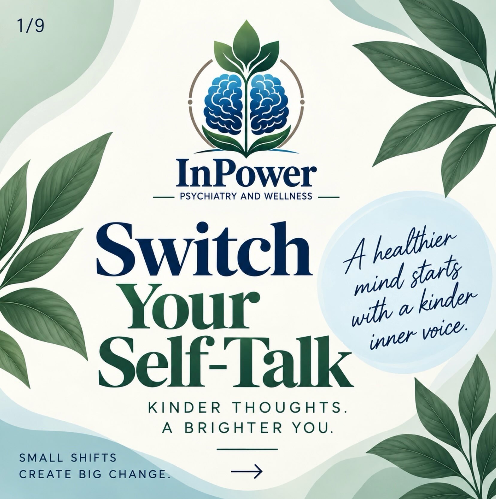 🌿Your Inner Voice Matters🌿

The way we speak to ourselves can shape how we respond to mistakes, stress, uncertainty, comparison, and everyday challenges.

Sometimes our automatic thoughts sound like:
&ldquo;I&rsquo;m not doing enough.&rdquo;
&ldquo