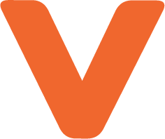 Letra 'V' en color naranja.