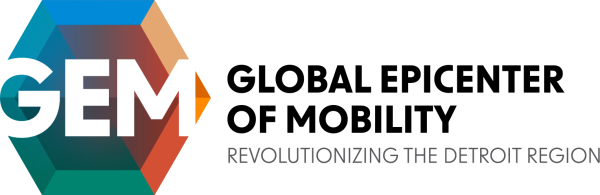 Global Epicenter of Mobility logo, Revolutionizing the Detroit Region