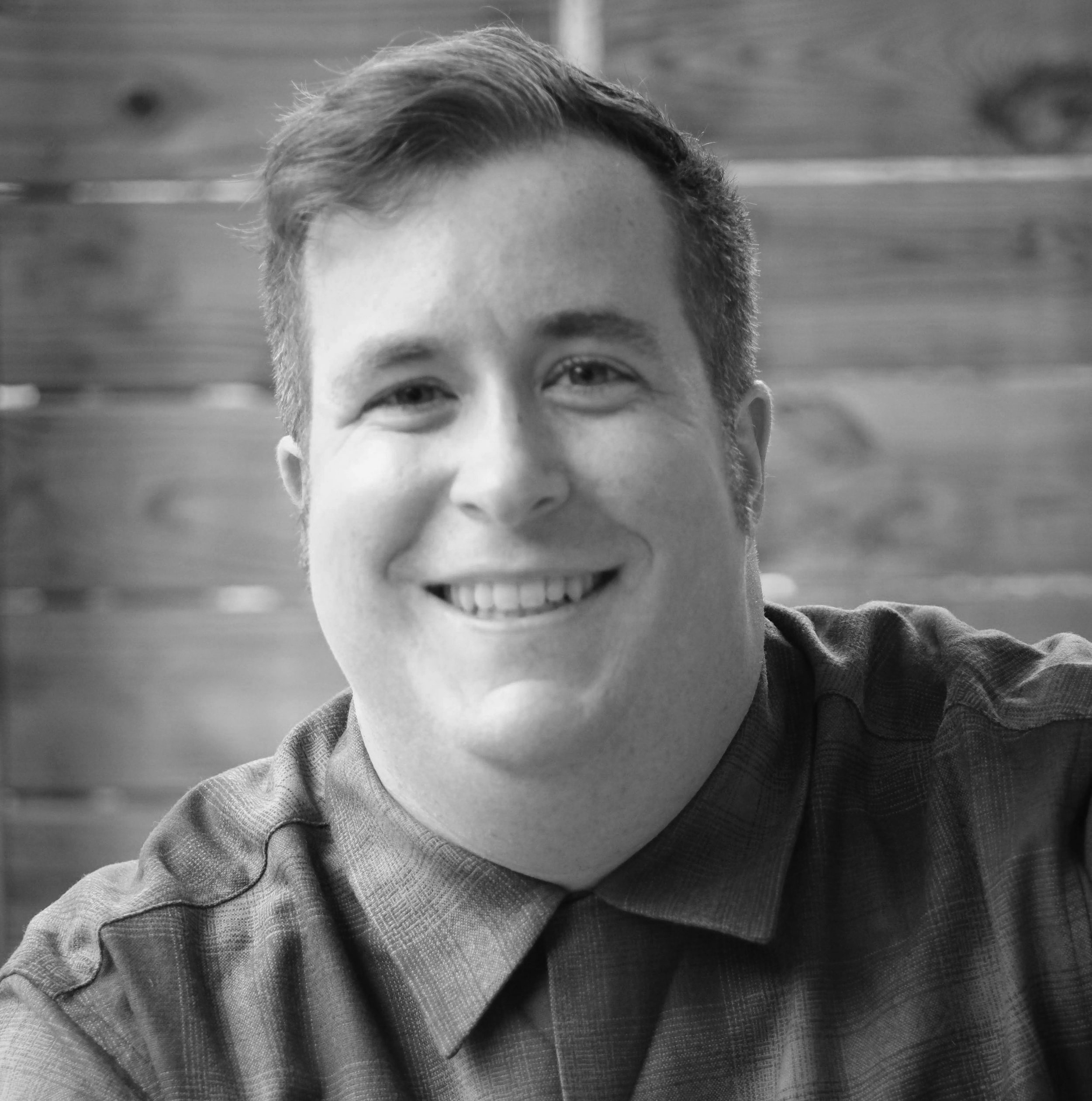 Black & white portrait of Alan Hejl