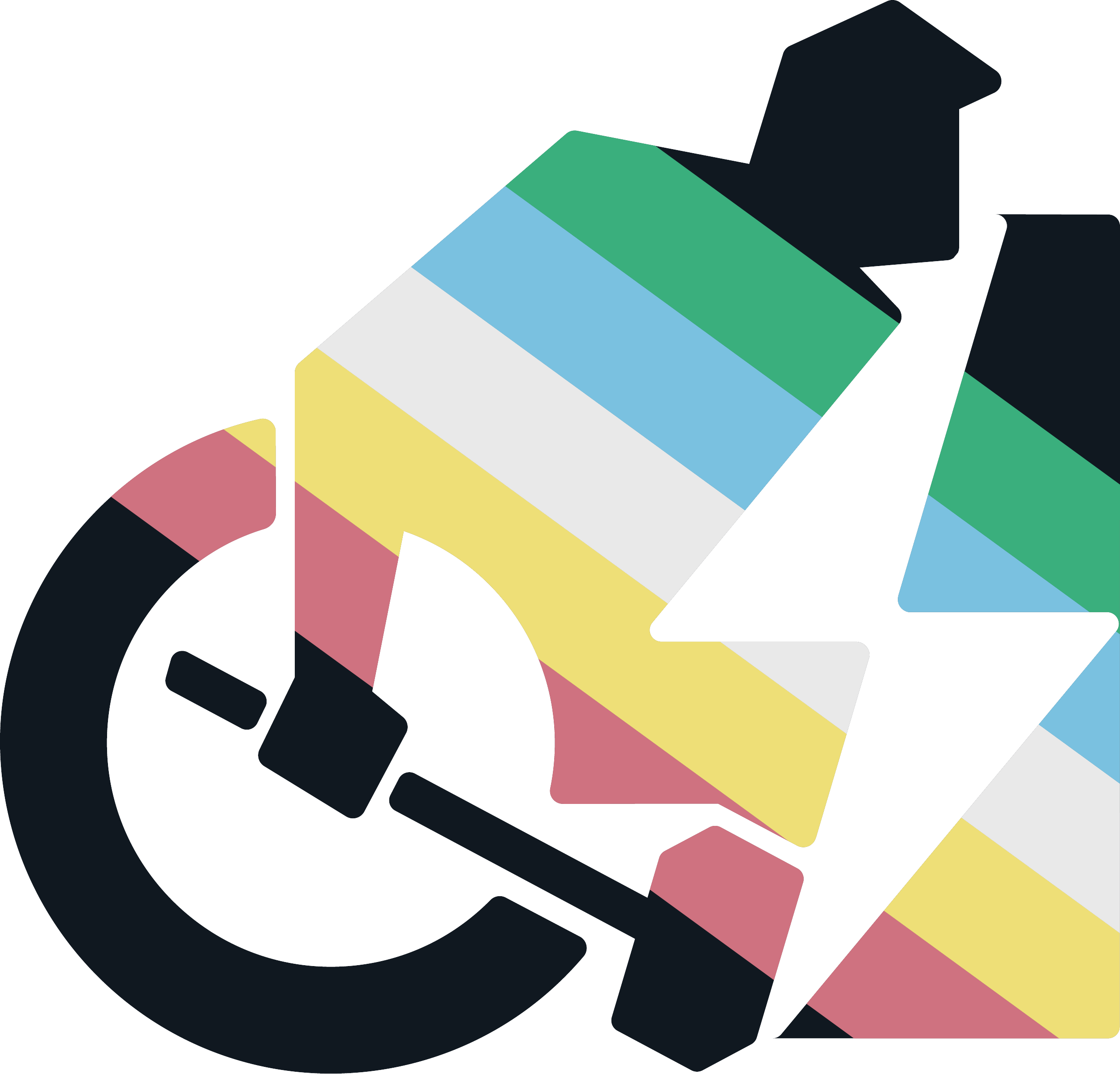 Spark Access logo with Disability pride flag colors