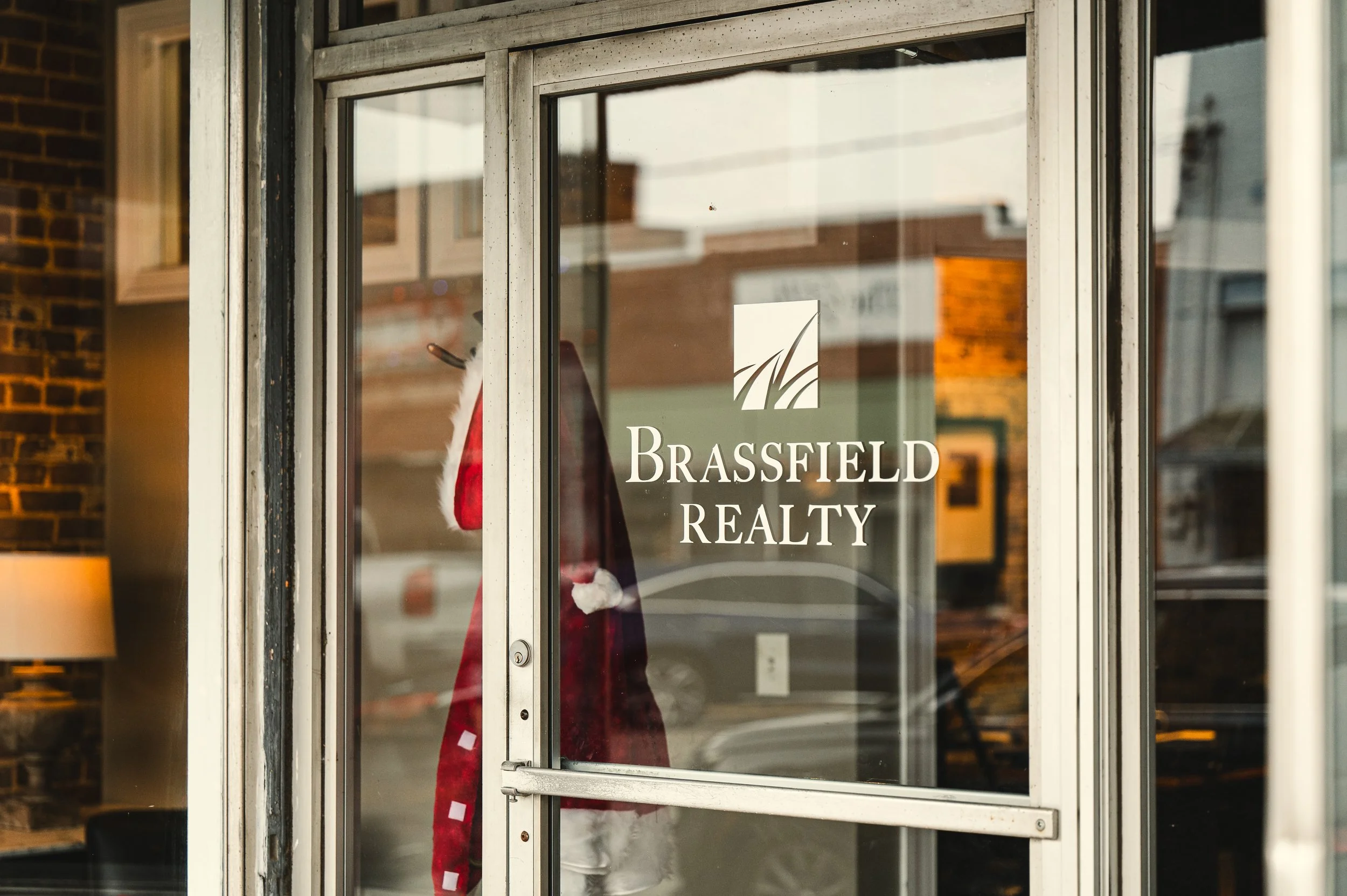 Commercial branding photography featuring Brassfield Realty office, showcasing professional business marketing and brand identity.