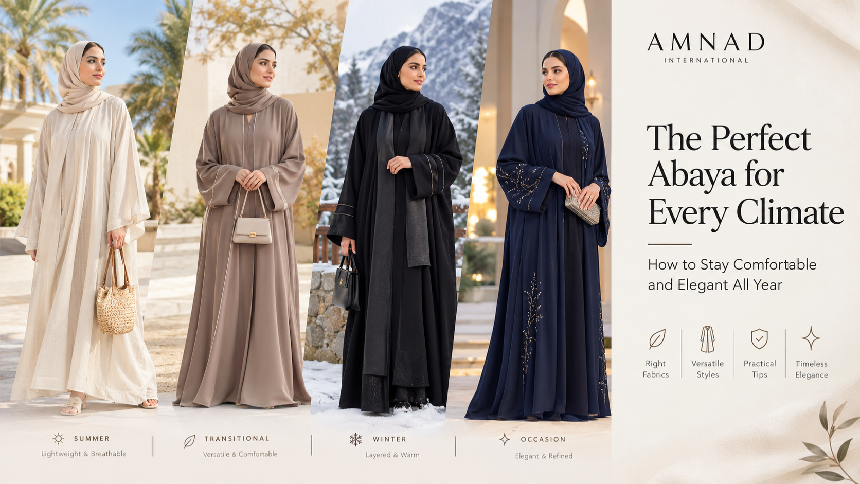 The Perfect Abaya for Every Climate: How to Stay Comfortable and Elegant All Year