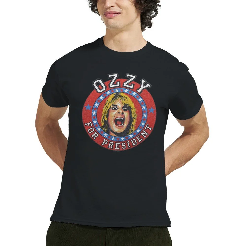 Ozzy For President Heavyweight Cotton Graphic T-Shirt - Classic Fit