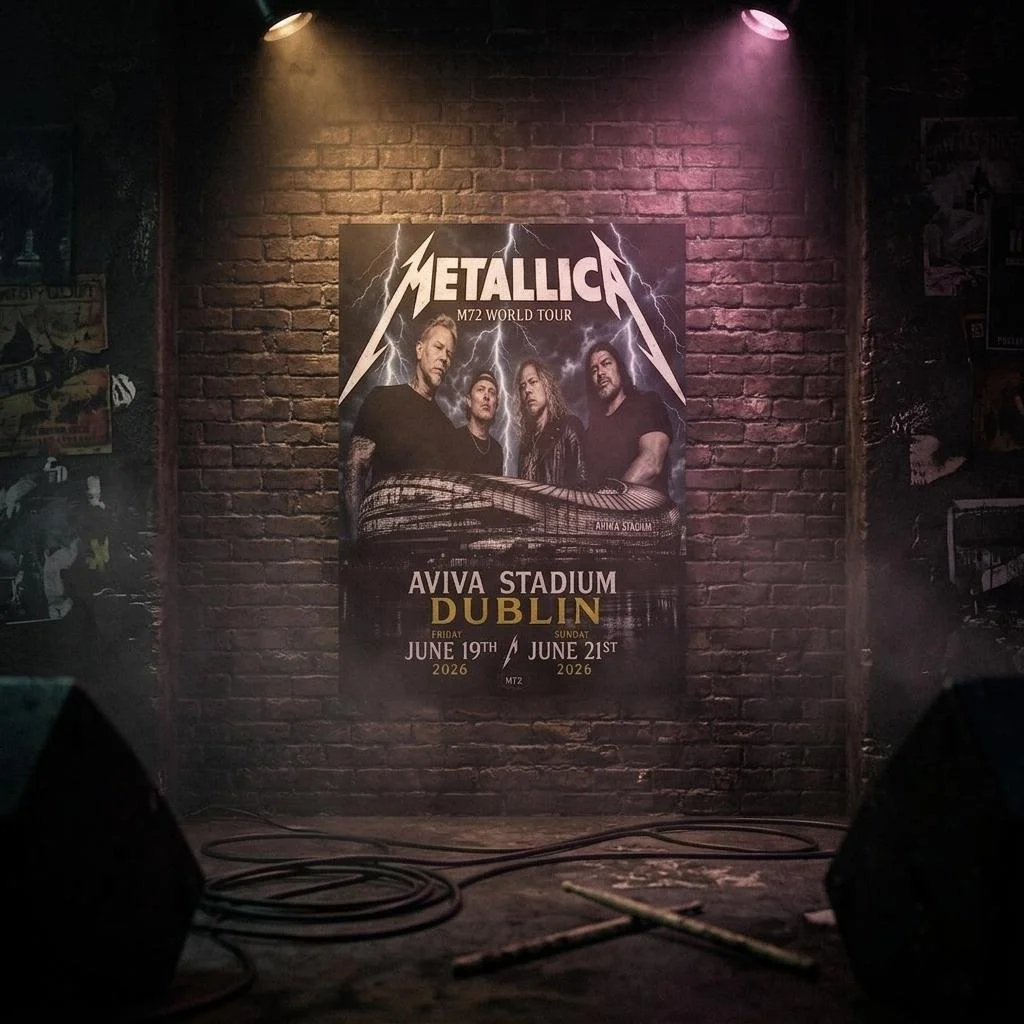 Metallica Aviva Stadium Dublin 2026 Concert Poster – Semi-Glossy Art Print