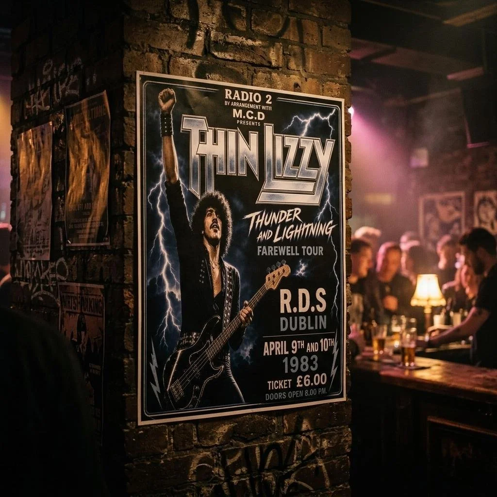 Thin Lizzy RDS Dublin 1983 Commemorative Concert Poster