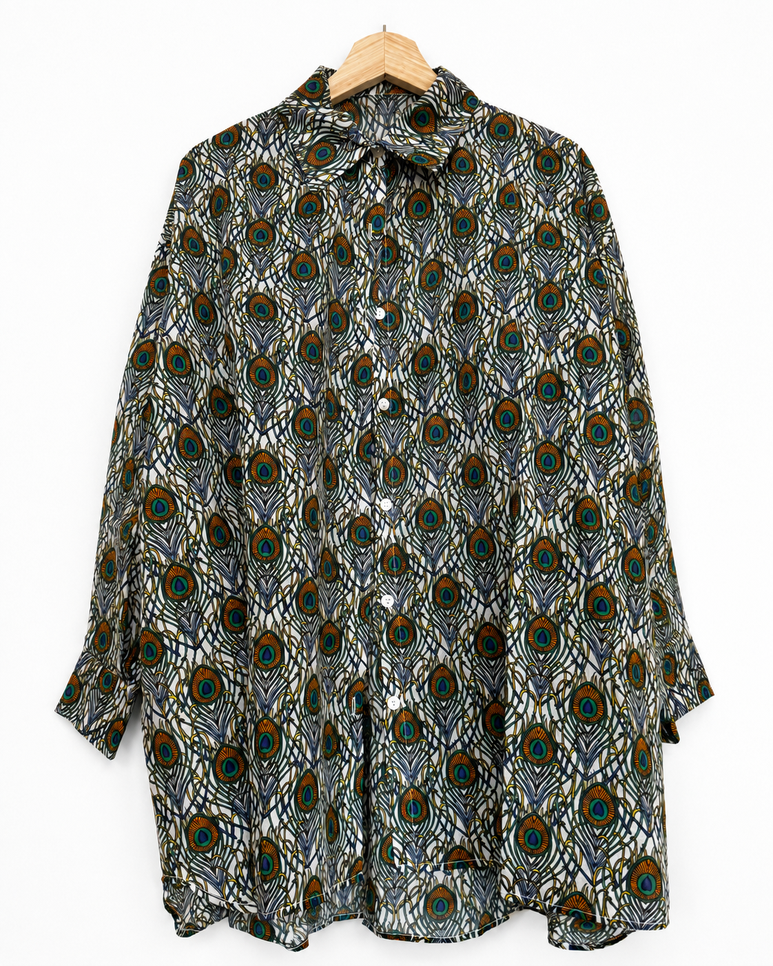 PEACOCK - RELAXED LINEN COTTON SHIRT