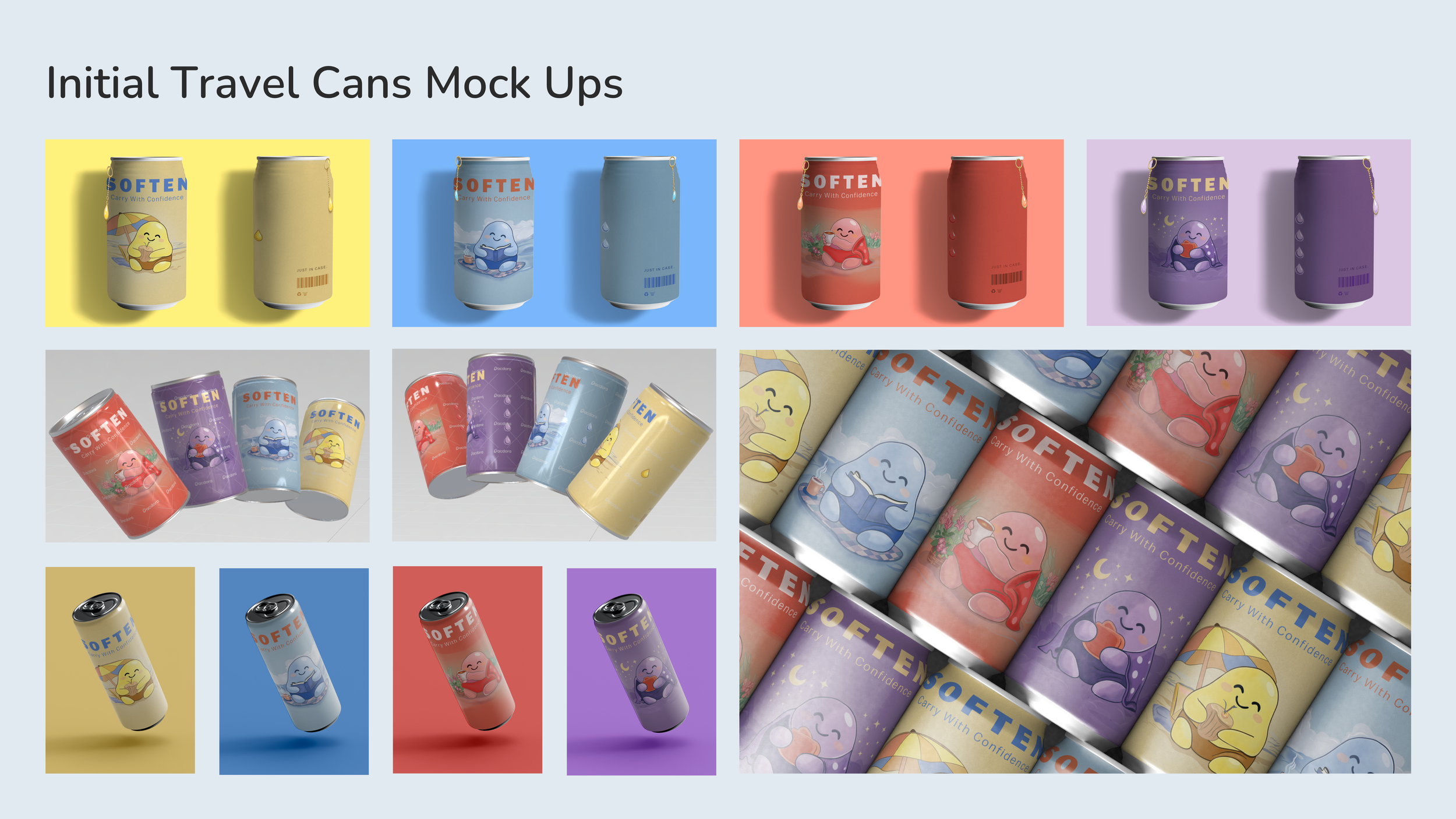 Initial Travel Cans Mock Ups