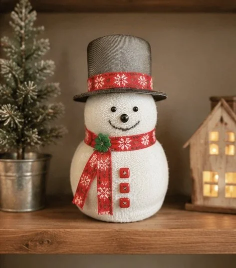 Mr. Crimson sock snowman