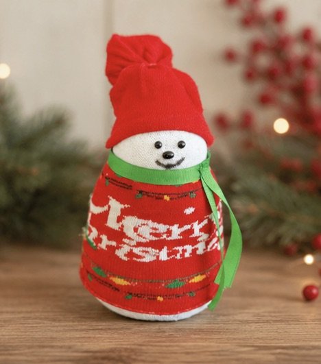Sock Snowman with Christmas Sweater