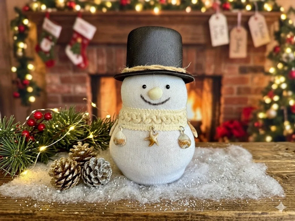 Coastal Cream the Sock Snowman