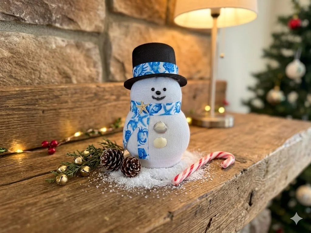 Ocean Breeze Frosty  sock snowmen