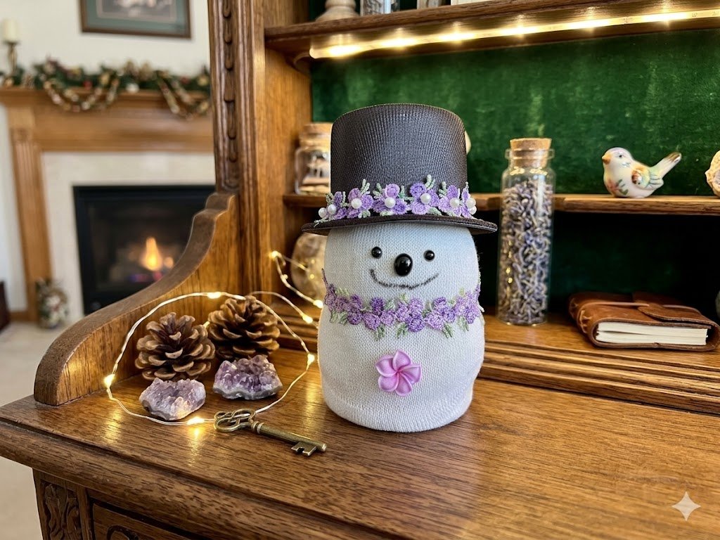 Violet the Sock Snowman