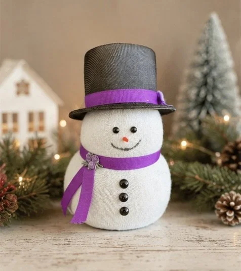 Sugar Plum sock snowman