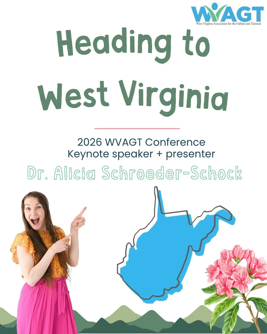 ✈ Headed to West Virginia this morning for the WVAGT Conference!

I'm honored to be delivering my first ever keynote and look forward to connecting with educators from across the state to talk about supporting advanced learners!

See you soon, West V