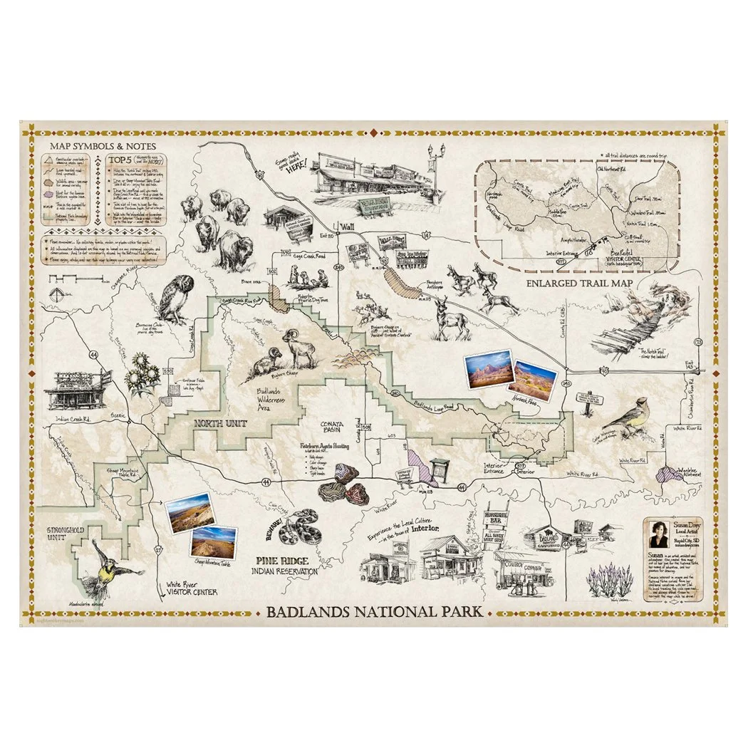Illustrated Badlands Map