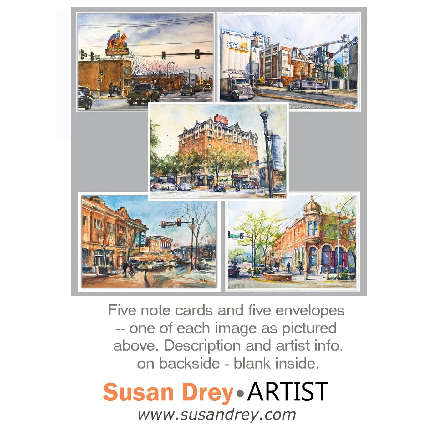 Landmark Notecards - 5 pk