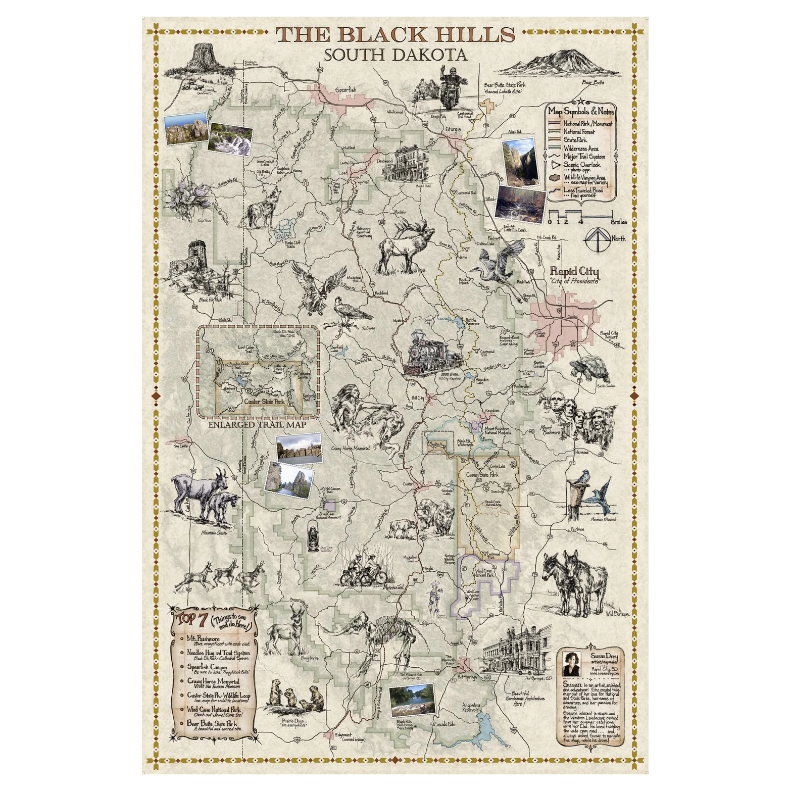 Illustrated Black Hills Map