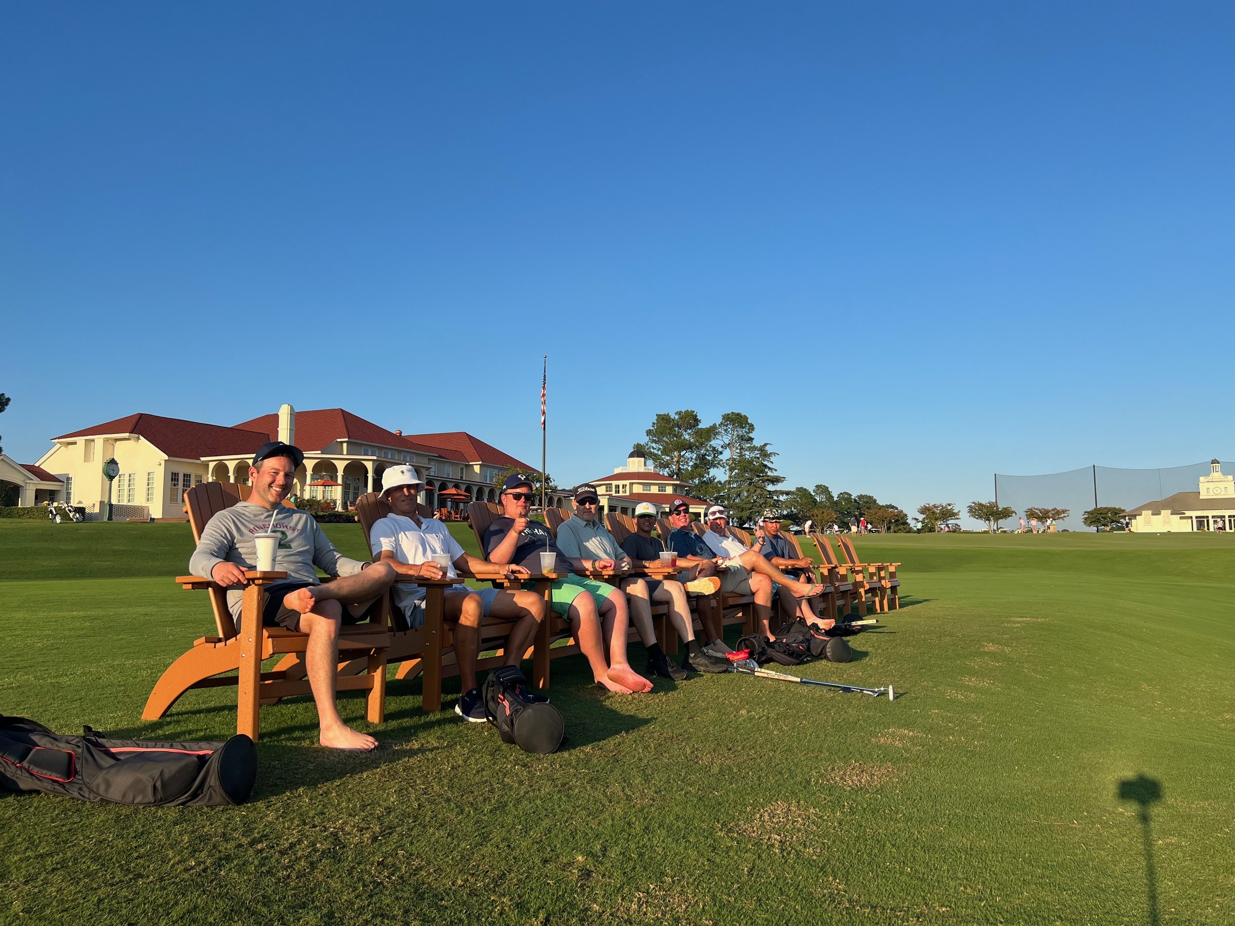 The Adirondack chairs above the last hole at the Cradle are a special spot.
