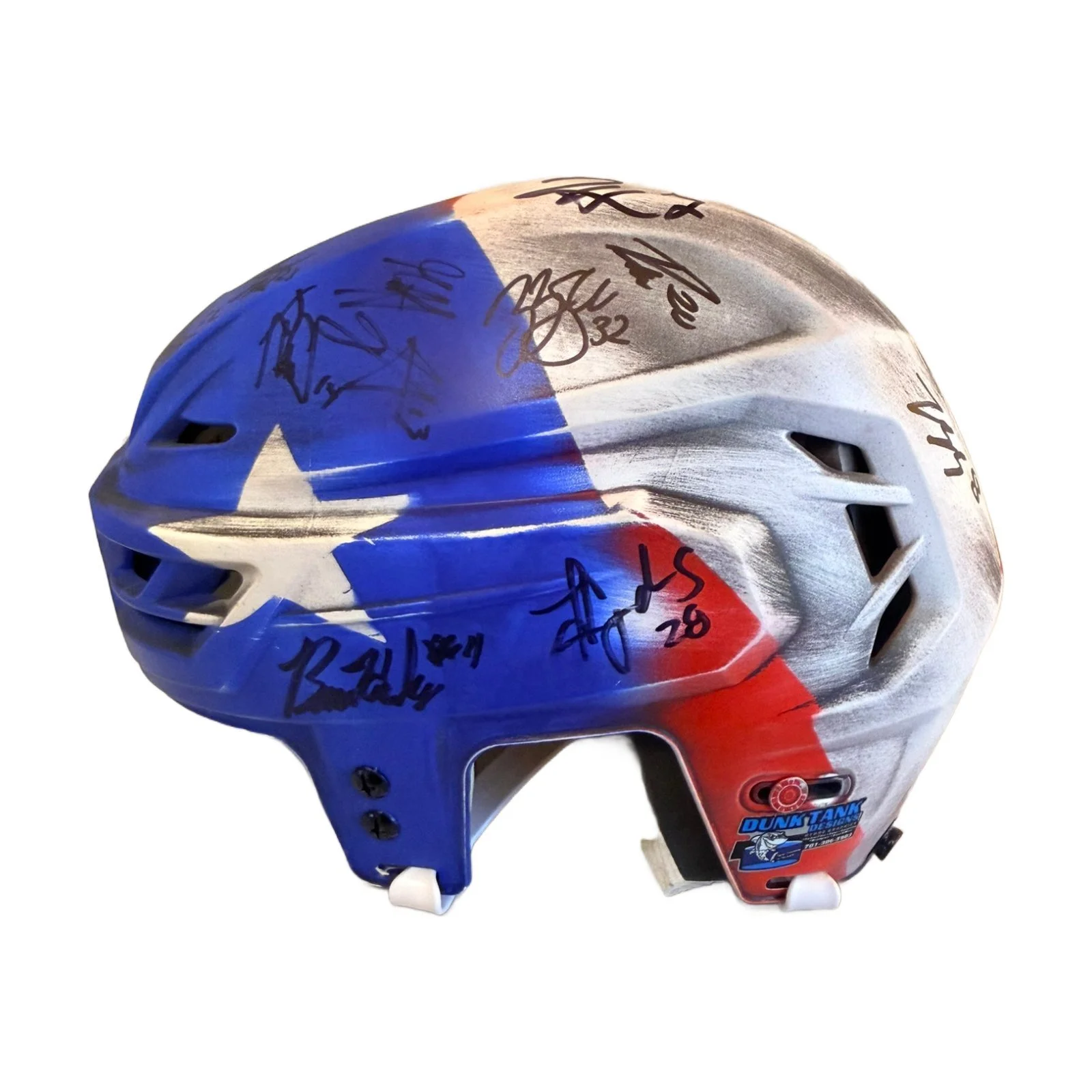 2018 Fargo Force Hometown Heroes Signed Helmet – Red, White & Blue3.jpg