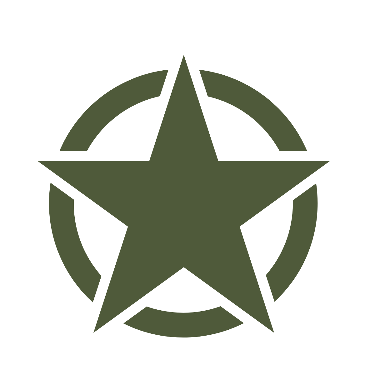 Green star inside a circle on a black background to show great service from your local barista and veterna shop owner.