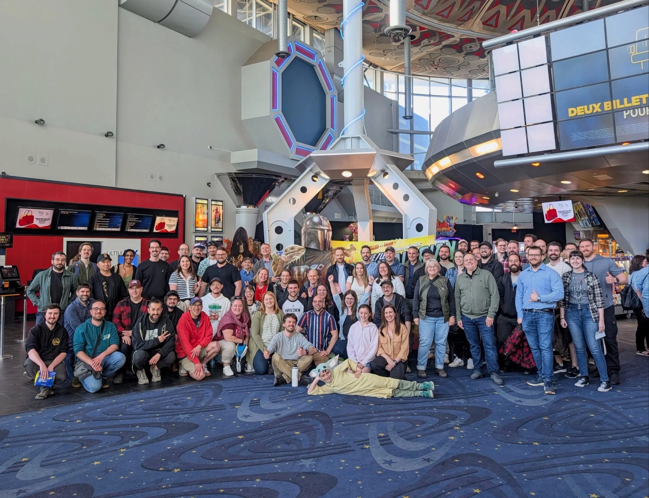 Last week, we took a moment away from production schedules and shot deliveries to gather with family and friends for a screening of The Mandalorian and Grogu. 

After spending months helping shape the film, it was a special moment to finally experien