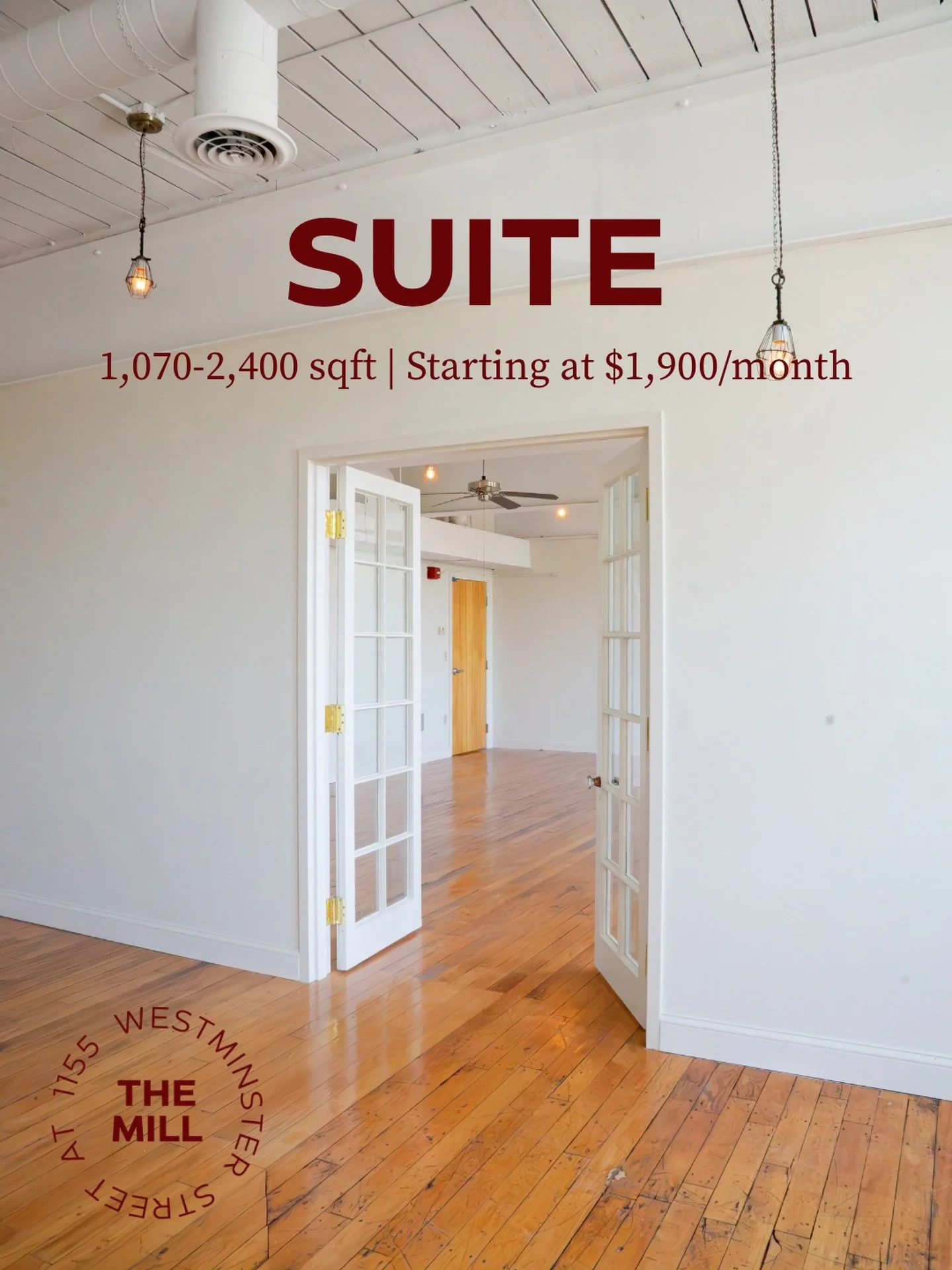 Suite
1,070-2,400 sqft
Starting at $1,900/month
Utilities included

Designed for established practices seeking a spacious environment to bring their full vision to life and take their brand to the next level. 🔗 Book a Tour at the link in bio!