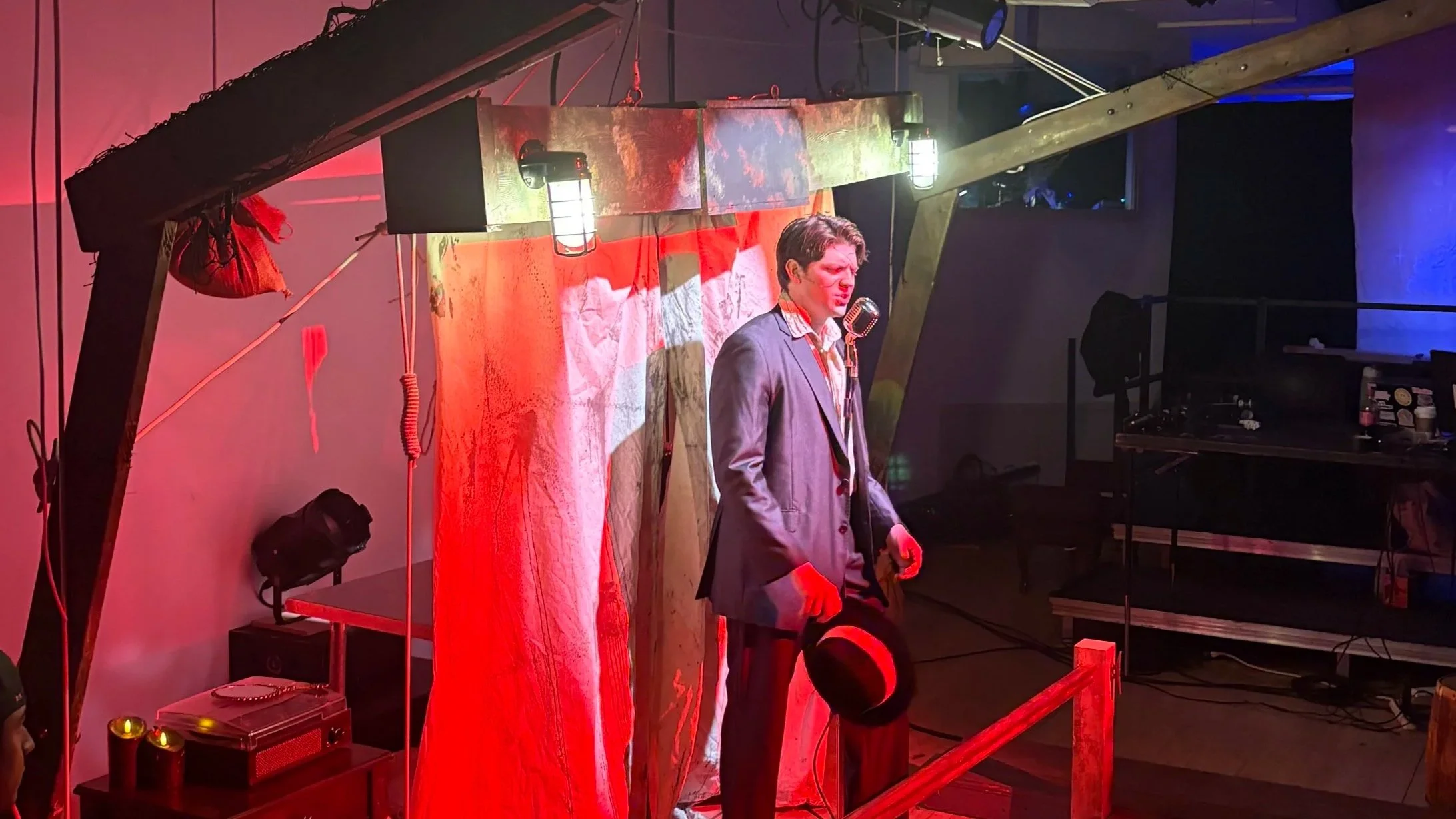 Behind the scenes photo from Orange Sky at Night. 