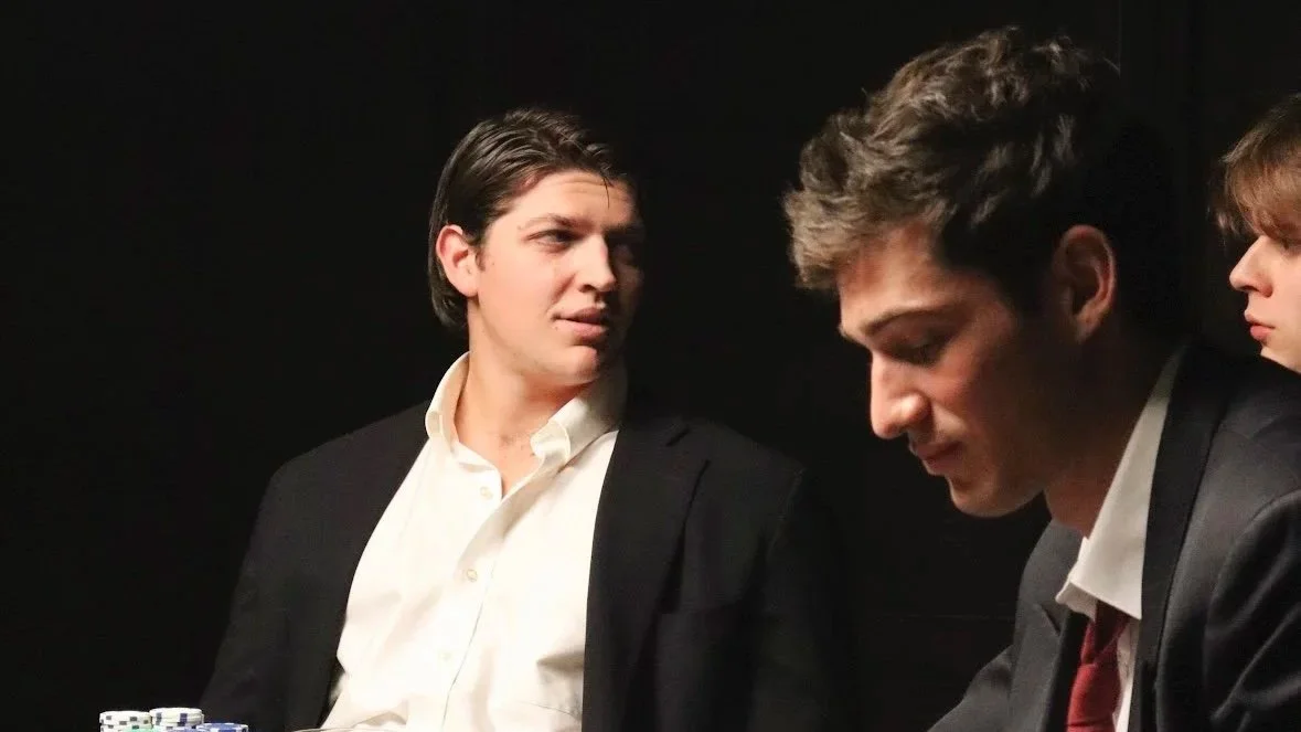 Behind the scenes photo from Blood Money. 