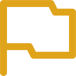 A black and yellow folder icon on a black background.
