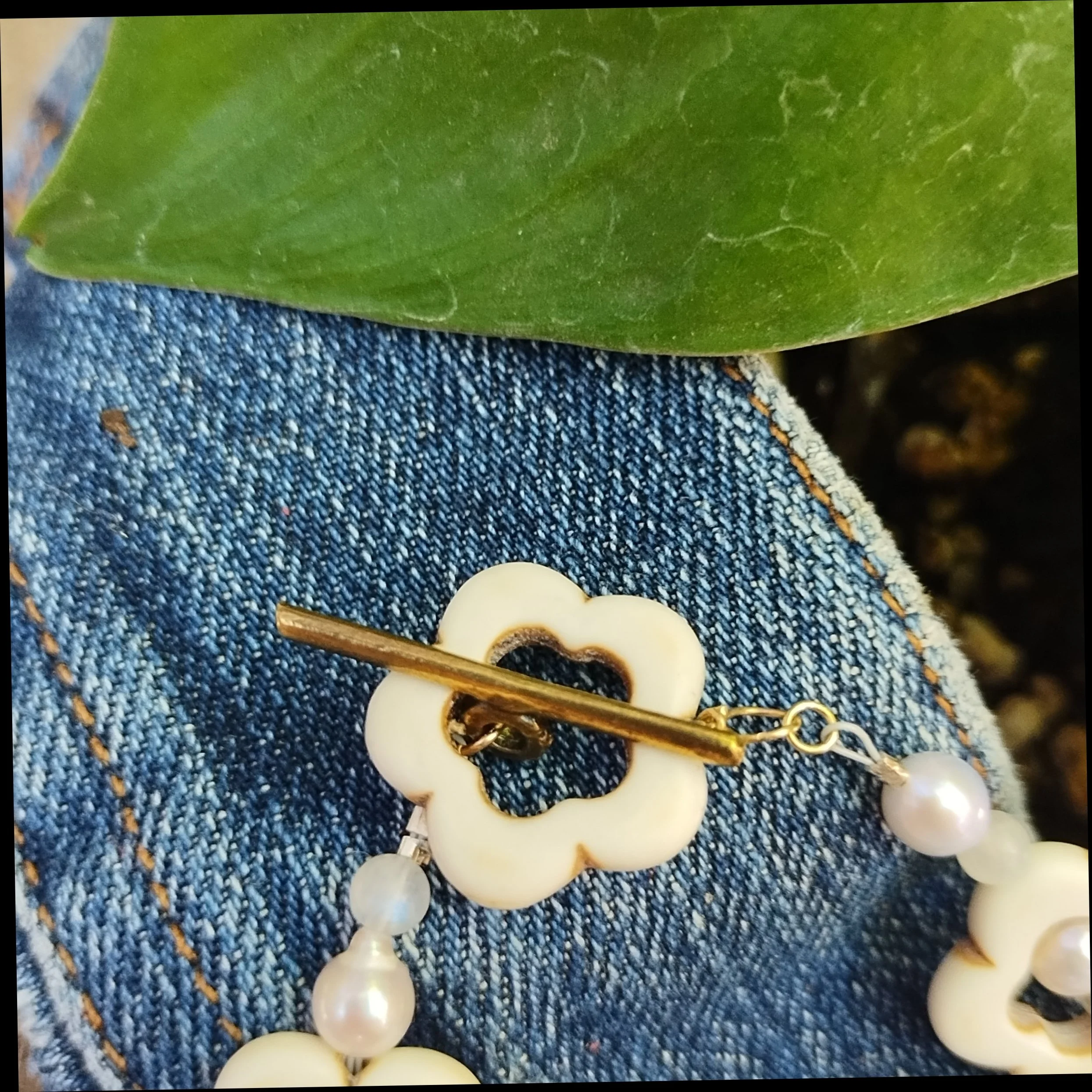 Rock Crystal/Pearl/Moonstone Fleur Bracelet