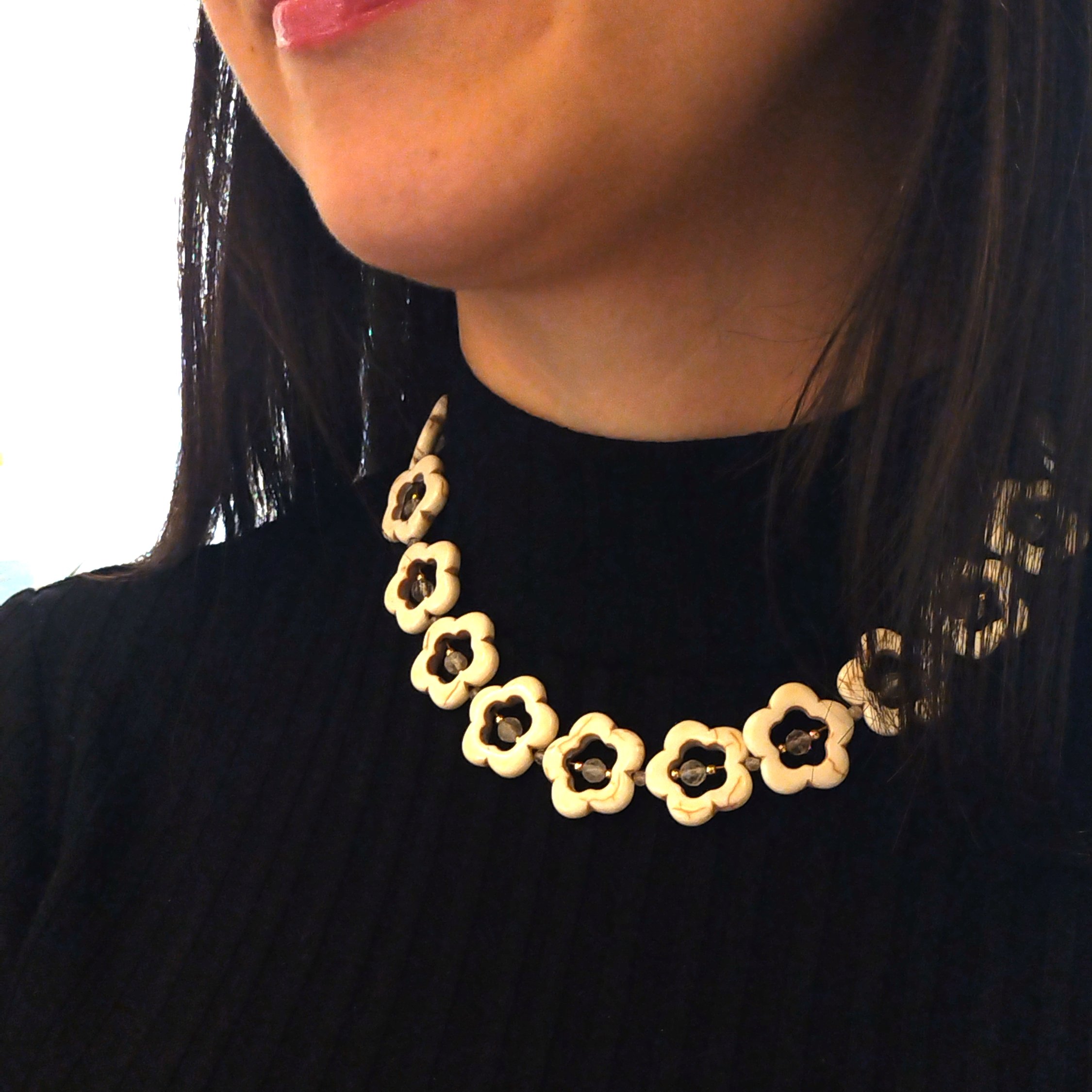 Fleur Necklace - White