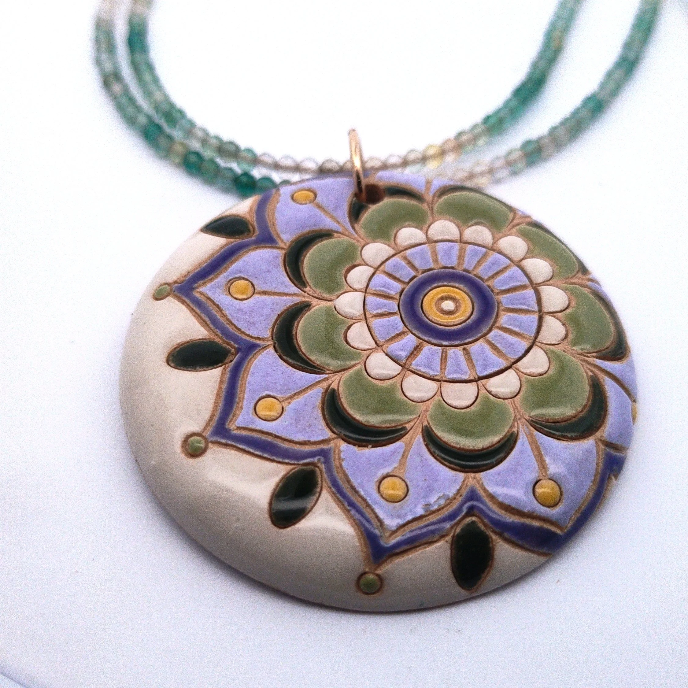 Retro Dahlia Pendant