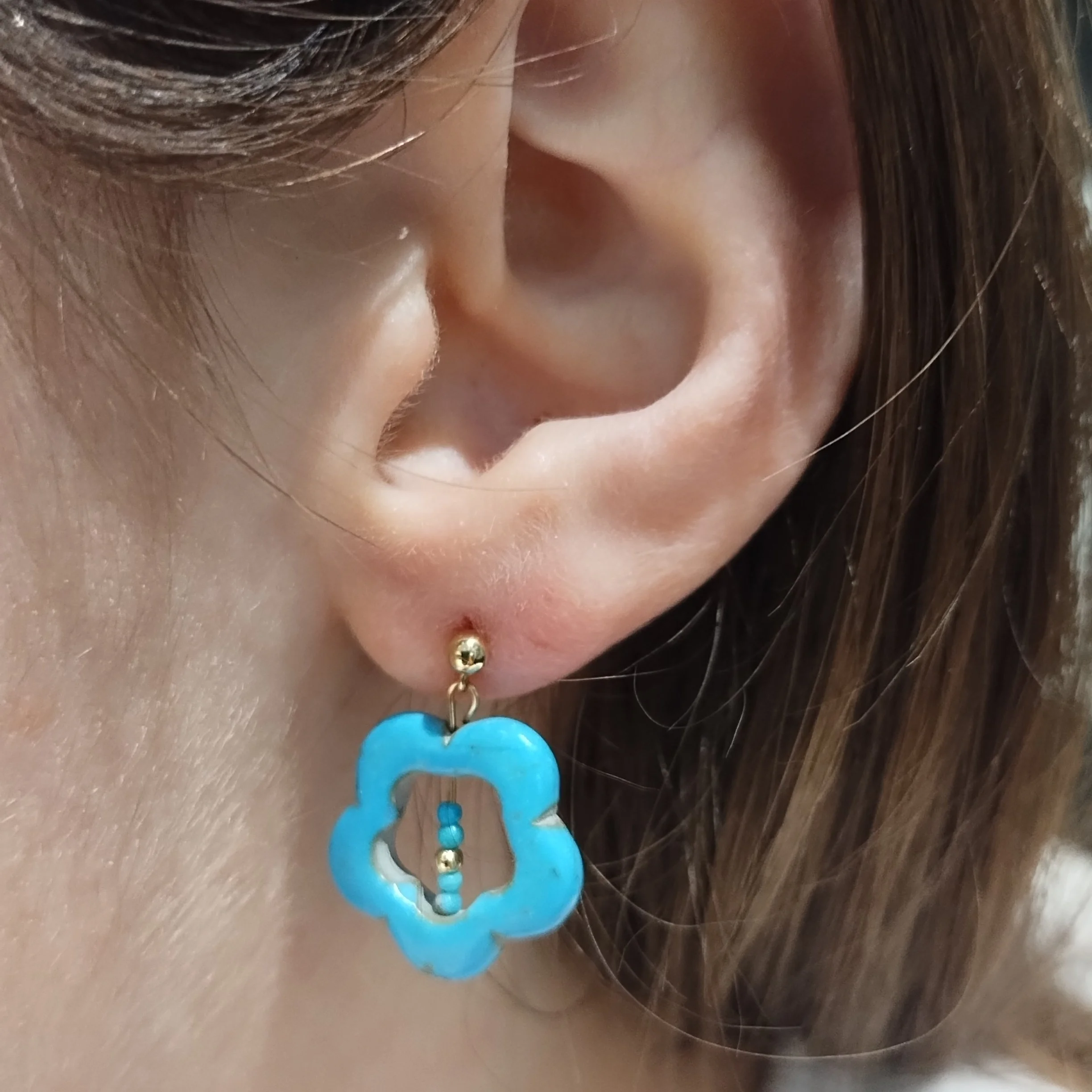 Bleu Fleur Earrings